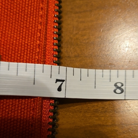 Michael Kors Red Toiletry Bag with Dome Shape and Textured Canvas - Picture 12 of 13